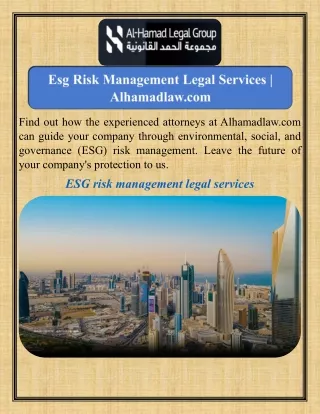 Esg Risk Management Legal Services   Alhamadlaw.com