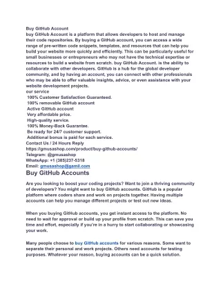 Buy GitHub Accounts