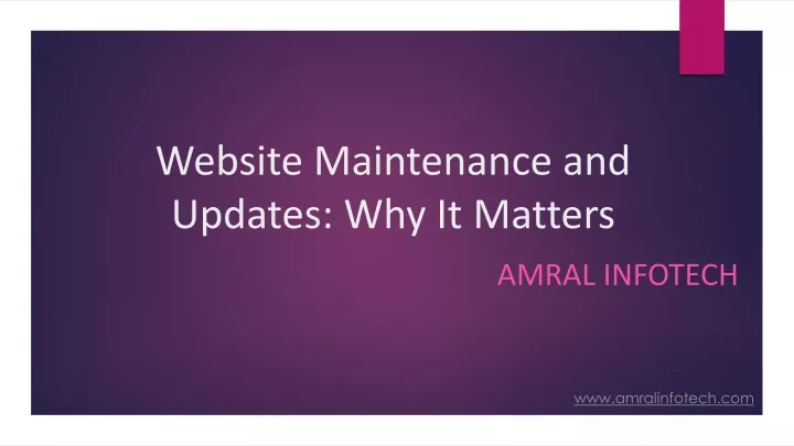 website maintenance and updates why it matters