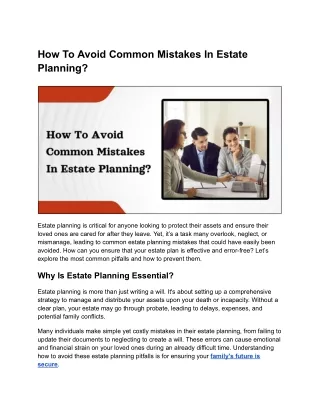 How to Avoid Common Mistakes in Estate Planning_