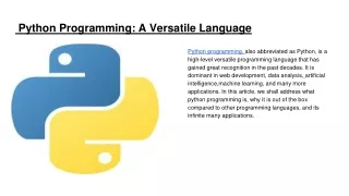 python article