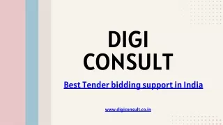 Digi Consult's Tender Bidding Support in India- Your Path to Success