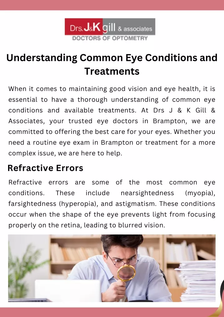 understanding common eye conditions and treatments