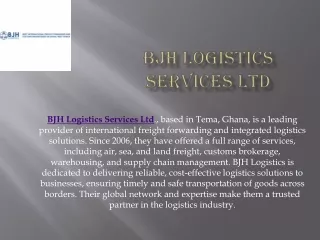 BJH Logistics Services Ltd