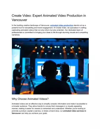 Create Video_ Expert Animated Video Production in Vancouver
