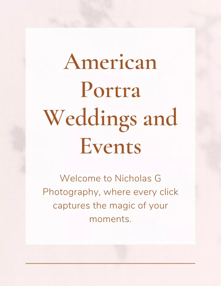 american portra weddings and events