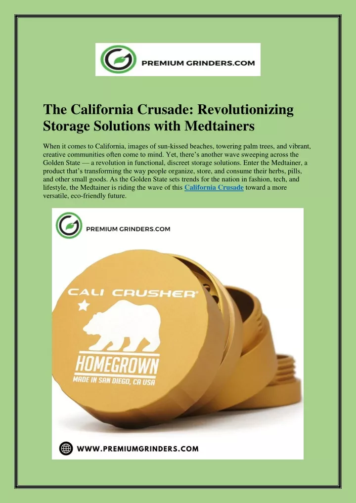 the california crusade revolutionizing storage