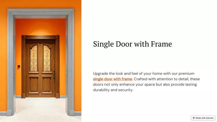 single door with frame