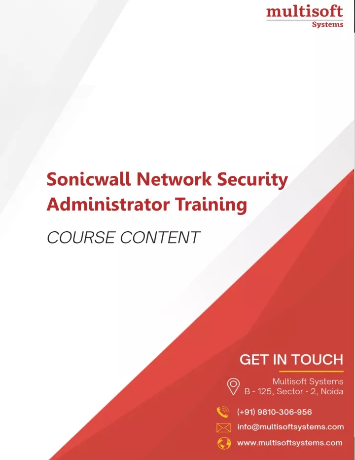 sonicwall network security administrator training