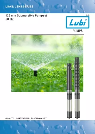 5 Inch (V5) Water Filled Borewell Submersible Pumps