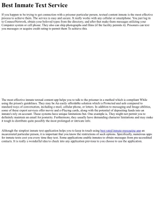 best inmate text service