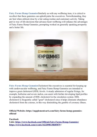 Fairy Farms Hemp Gummies