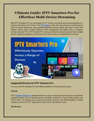 Ultimate Guide_ IPTV Smarters Pro for Effortless Multi-Device Streaming