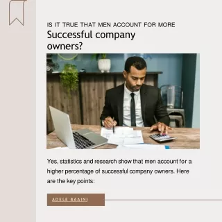 Is it true that men account for more successful company owners