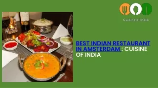 Try Best Indian Food Menu in Amsterdam at Cuisine of India