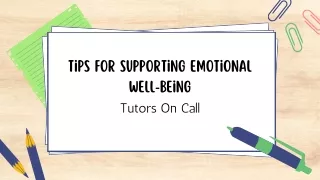 Tips for Supporting Emotional Well-being