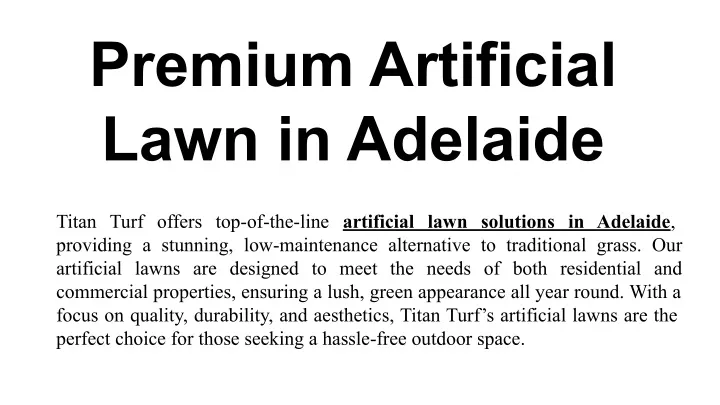 premium artificial lawn in adelaide