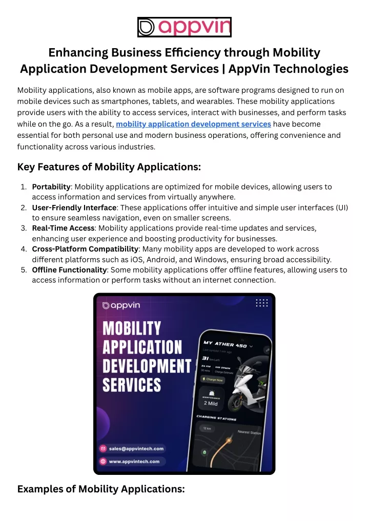 enhancing business e ciency through mobility