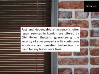 Roller Shutter Maintenance London