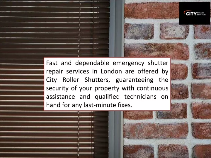 fast and dependable emergency shutter repair