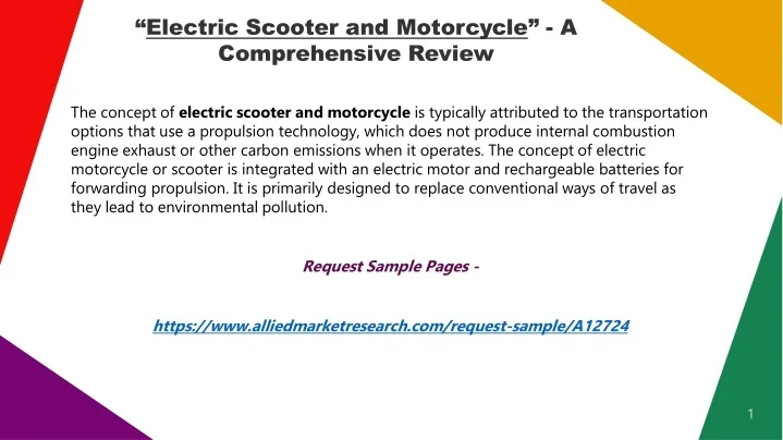 PPT - Electric Scooter and Motorcycle Market PowerPoint Presentation ...