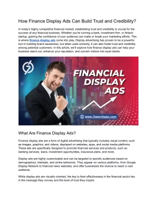 how finance display ads can build trust