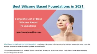 best silicone based foundations in 2021