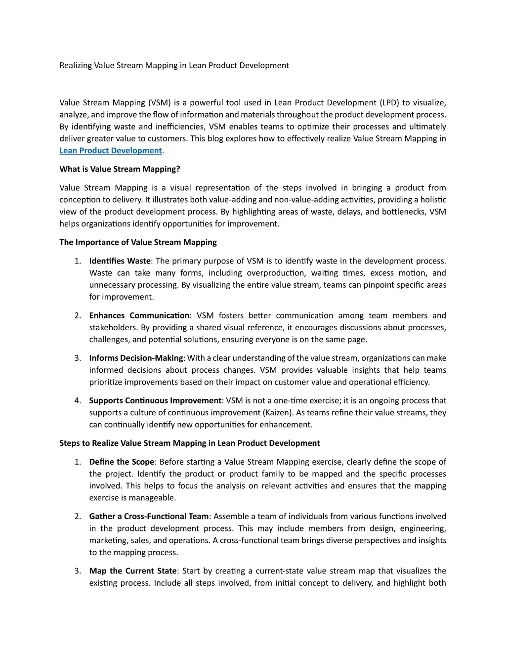 PPT - Realizing Value Stream Mapping in Lean Product Development ...