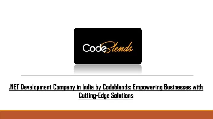 net development company in india by codeblends