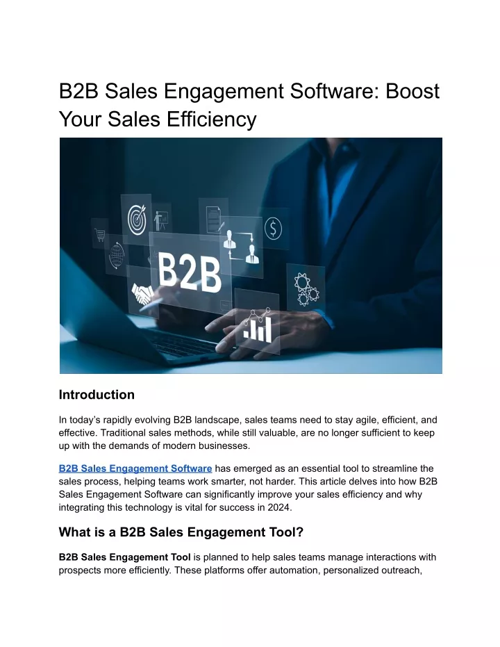 b2b sales engagement software boost your sales