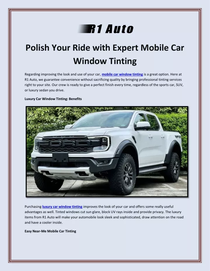 polish your ride with expert mobile car window