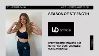 Sportkleding en Work-out Outfit Set Voor Vrouwen | Ultimate Gainz