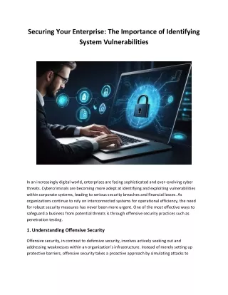 Securing Your Enterprise: The Importance of Identifying System Vulnerabilities