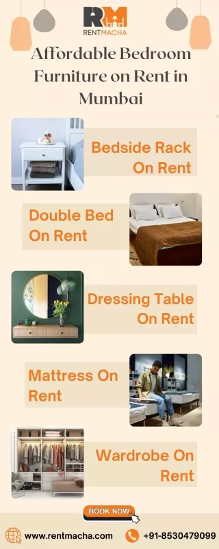 Affordable Bedroom Furniture on Rent in Mumbai - RentMacha