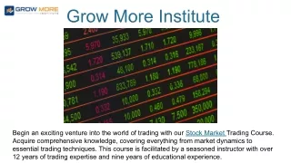 Grow More Institute