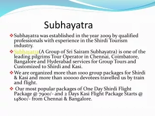 best shirdi tour package from chennai