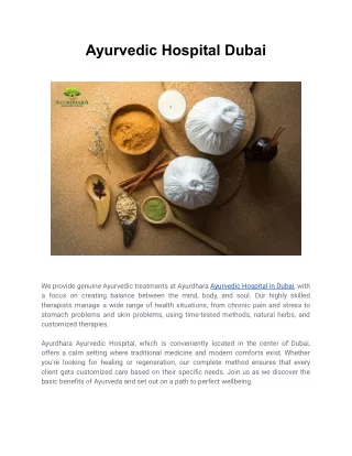 Ayurvedic Hospital Dubai