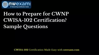how to prepare for cwnp cwisa 102 certification
