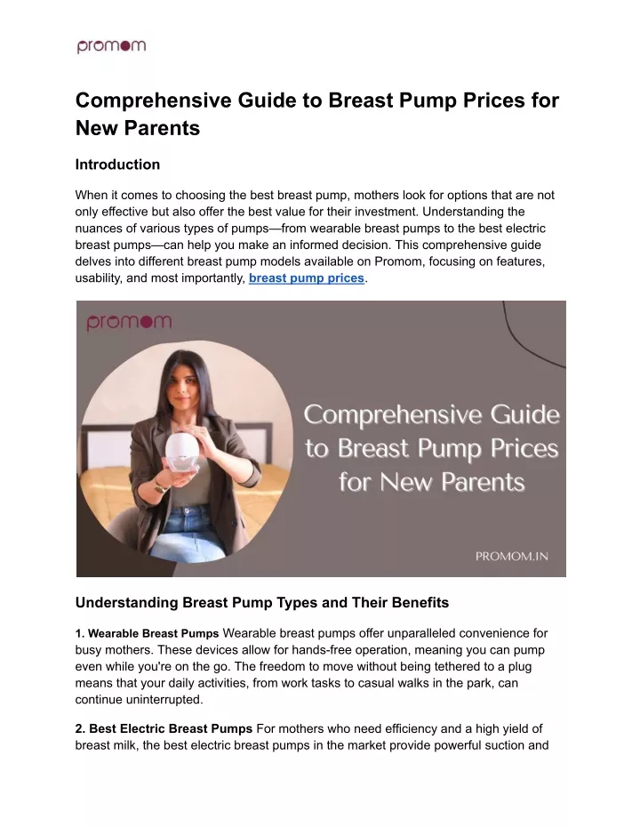 comprehensive guide to breast pump prices