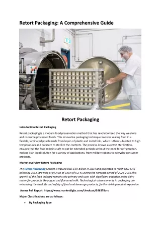 retort packaging a comprehensive guide