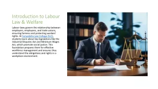 introduction to labour law welfare