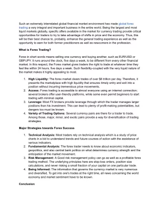 Exploring Global Forex Trading: Opportunities and Strategies