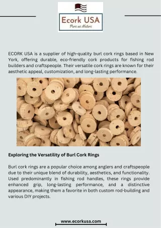 ecork usa is a supplier of high quality burl cork