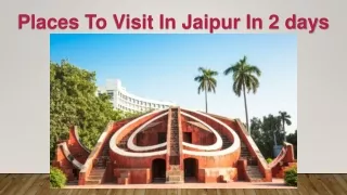 Places to visit in Jaipur in 2 days