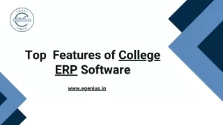 Top features of college ERP Software