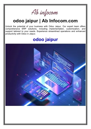 odoo jaipur | Ab Infocom.com