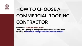How To Choose a Commercial Roofing Contractor