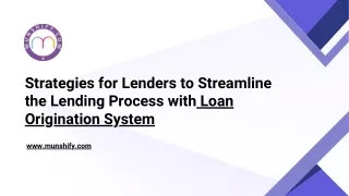 strategies for lenders to streamline the lending