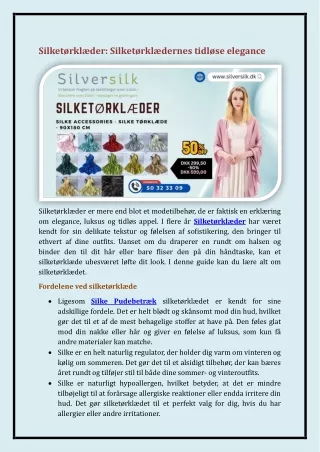 Silketørklæder