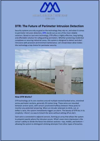 dtr the future of perimeter intrusion detection